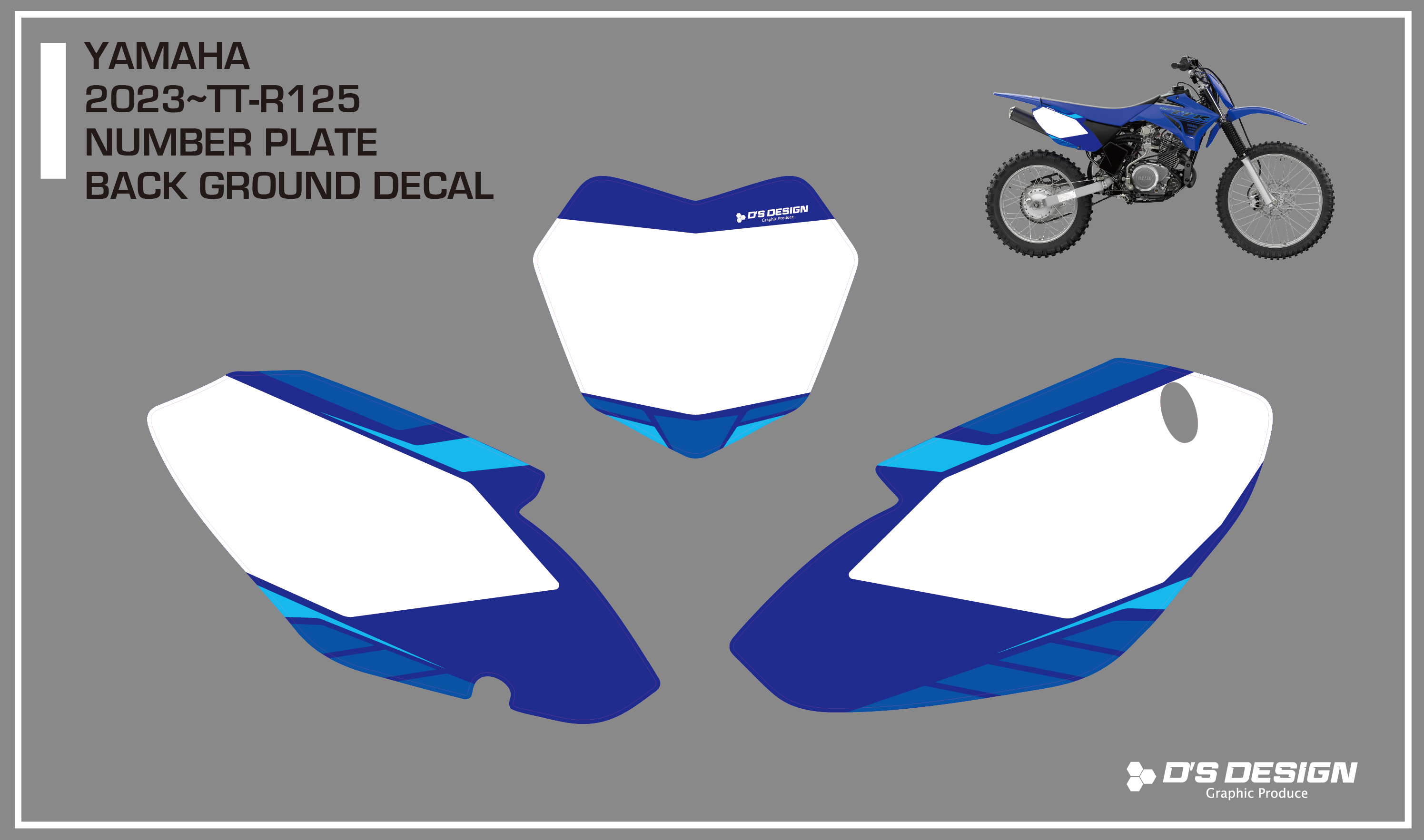 【リクエスト用】 レオやまデカール YAMAHA 2023~ TT-R125 専用ゼッケンデカール – D'S DESIGN オリジナル