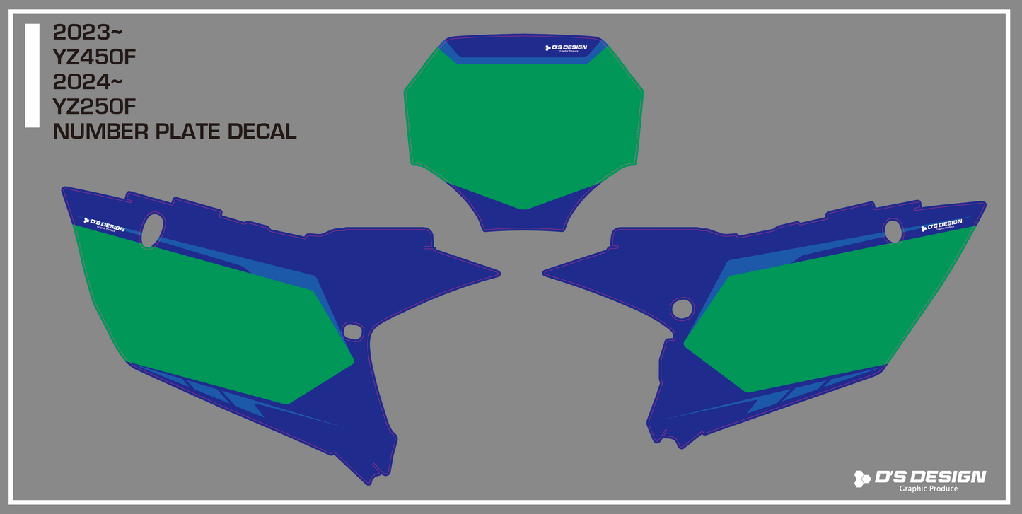 YAMAHA YZ450F / YZ250F 専用ゼッケンデカール