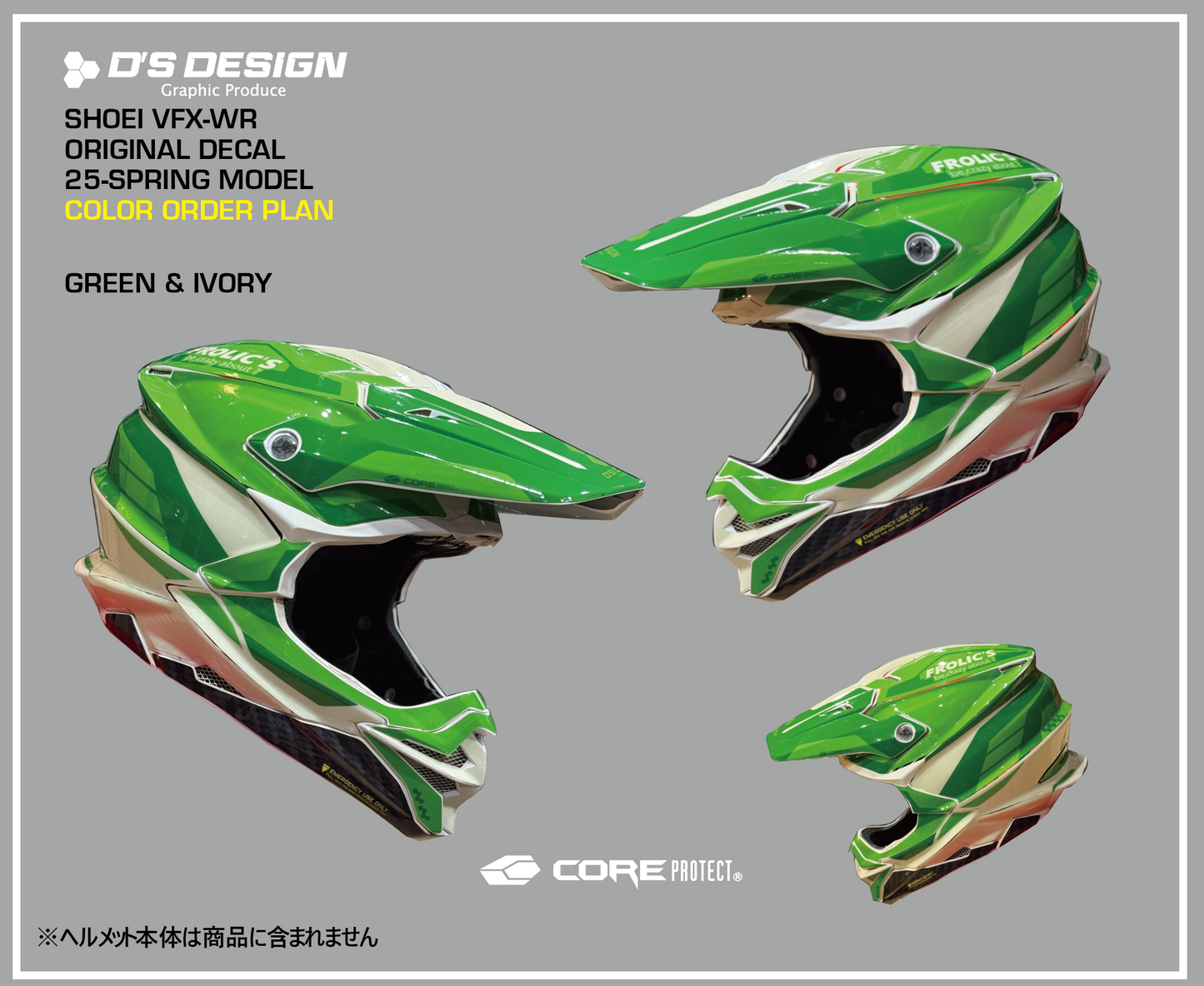【COLOR ORDER PLAN】SHOEI VFX-WR専用 「25-SPRINGデザイン」 COREプロテクトデカール©