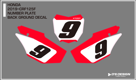 crfゼッケンゼッケンデカール