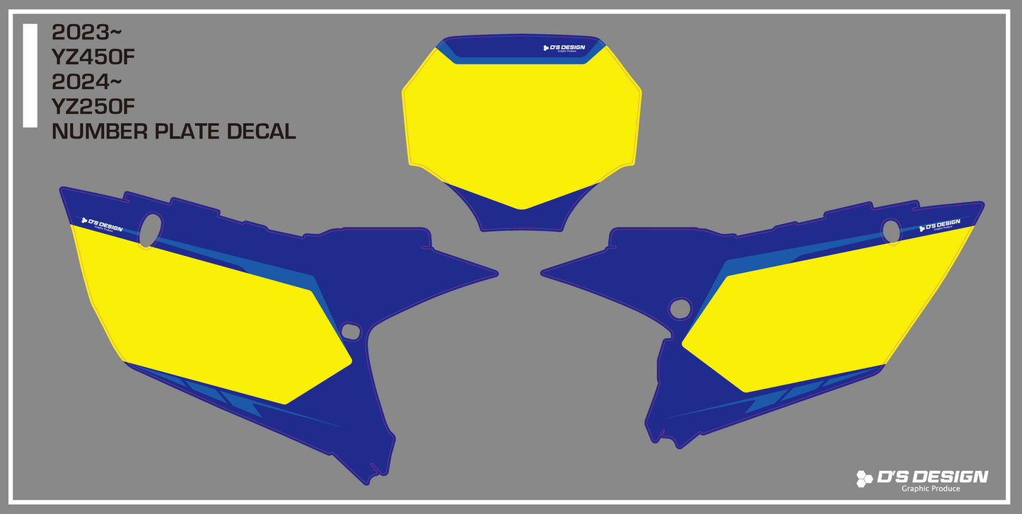 YAMAHA YZ450F / YZ250F 専用ゼッケンデカール