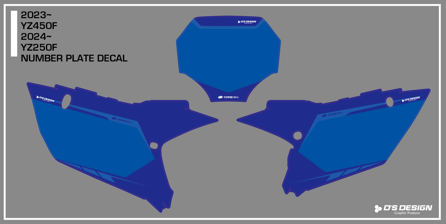YAMAHA YZ450F / YZ250F 専用ゼッケンデカール