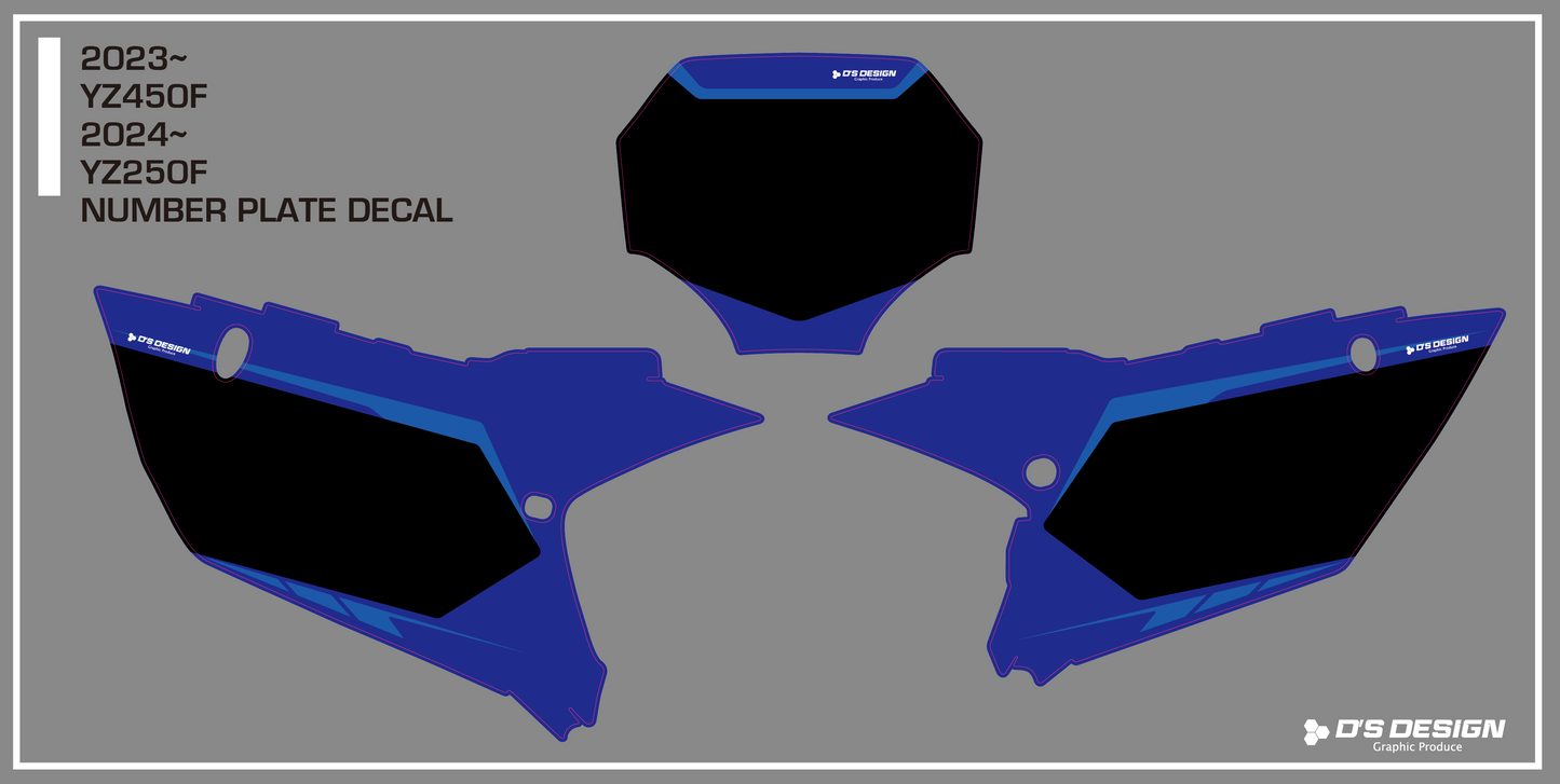YAMAHA YZ450F / YZ250F 専用ゼッケンデカール