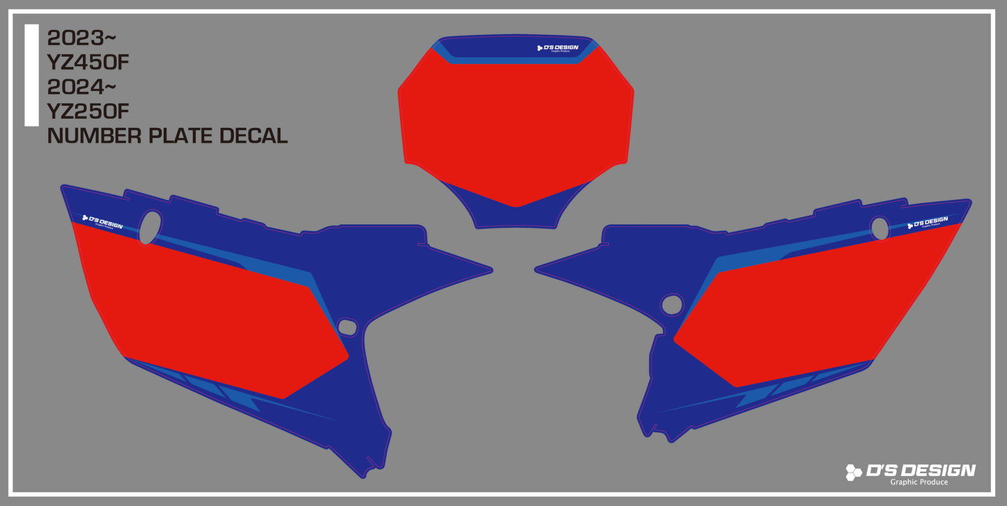 YAMAHA YZ450F / YZ250F 専用ゼッケンデカール
