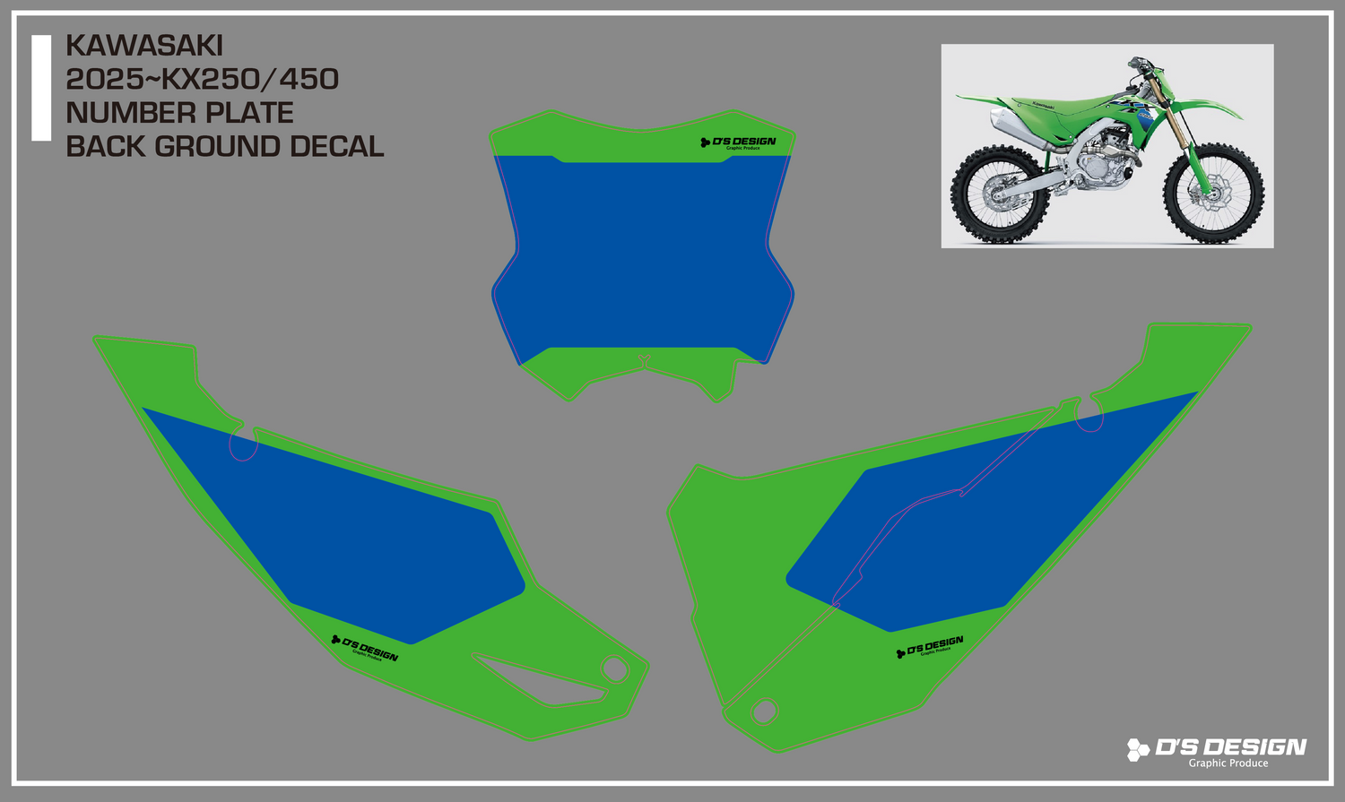 【リクエスト用】 レオやまデカール KAWASAKI KX250/450 専用ゼッケンデカール – D'S DESIGN オリジナル