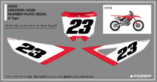 HONDA 2025~ CRF250R / CRF450R 専用COREプロテクトバックグラウンドデカール【ナンバーインサート対応可】